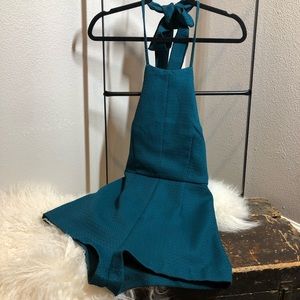 Teal boutique romper
